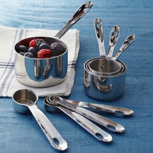 NEW ALL-CLAD Stainless-Steel Measuring Cups & Spoons 8 piece Set